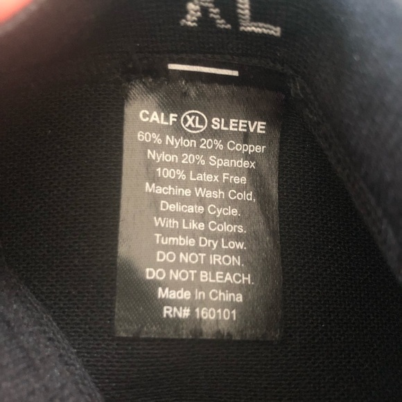 Copper Compression Black Calf Sleeve Size XL NWOB - Picture 2 of 2